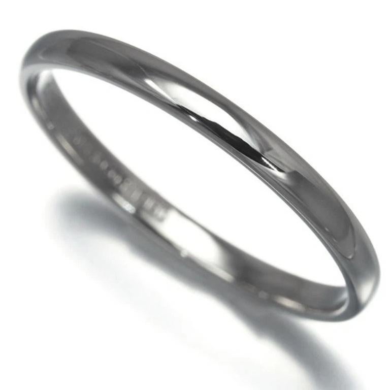 TIFFANY & Co. Forever Platinum 2mm Lucida Wedding Band Ring 7

Metal: Platinum
Size: 7
Band Width: 2mm
Hallmark: ©1999 TIFFANY & CO. PT950
Condition: Excellent condition, like new 
Tiffany Price: $950

Authenticity Guaranteed