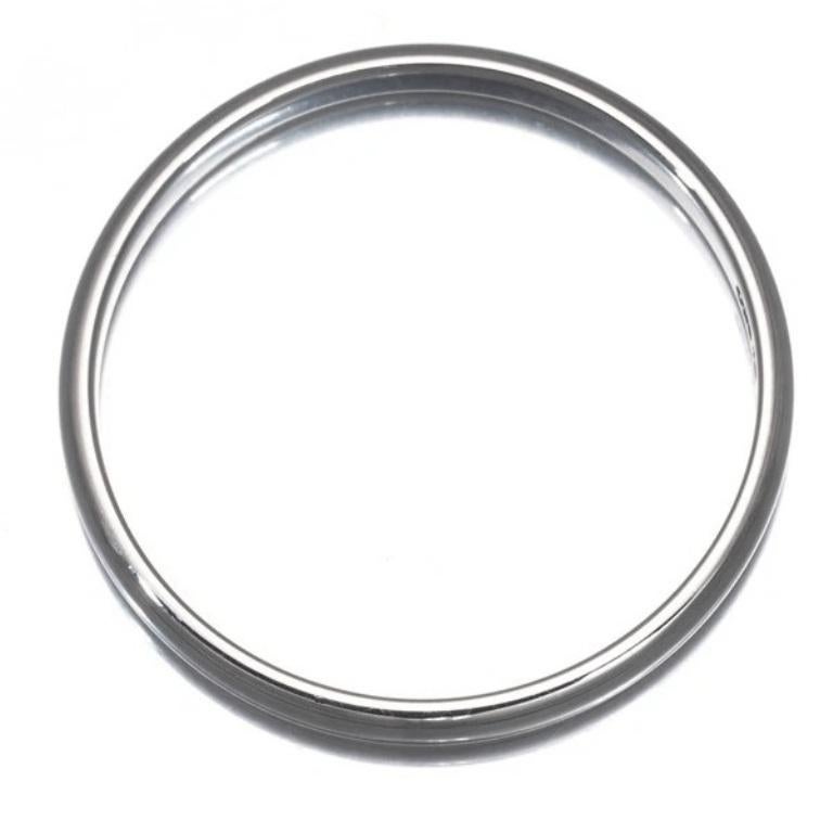 Women's TIFFANY & Co. Forever Platinum 2mm Lucida Wedding Band Ring 9 For Sale