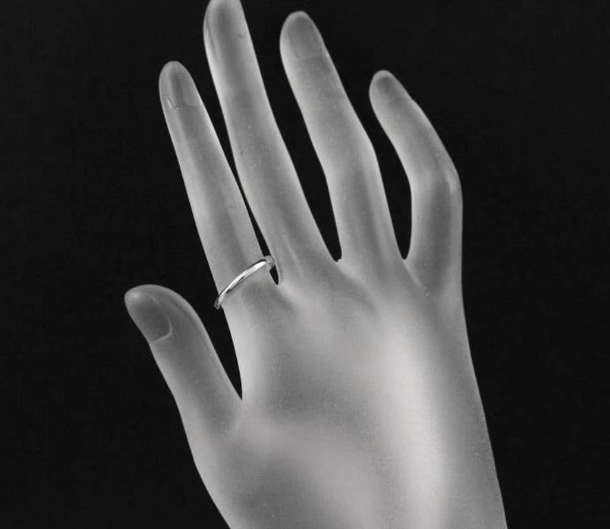 TIFFANY & Co. Forever Platinum 2mm Lucida Wedding Band Ring 9 For Sale 1