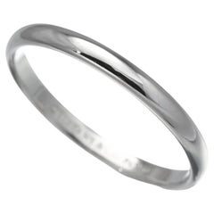TIFFANY & Co. Forever Platinum 2mm Lucida Wedding Band Ring 7