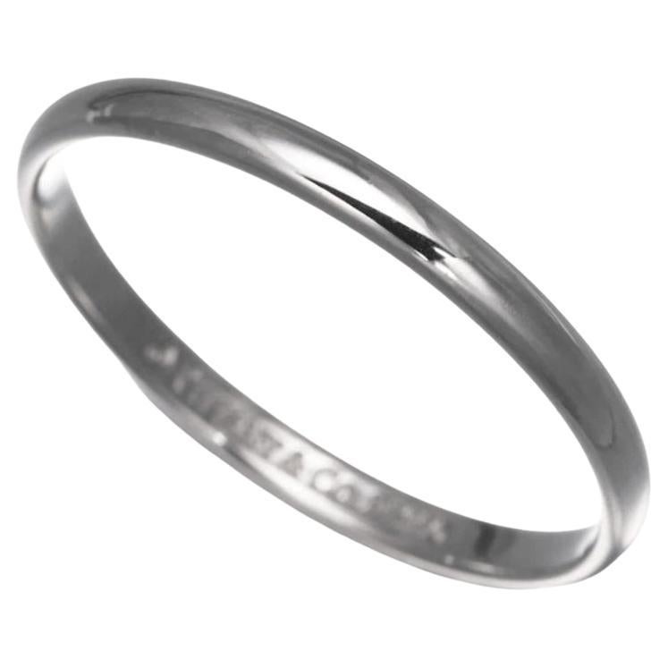 TIFFANY & Co. Für immer Platin 2mm Lucida Ehering Ring 7