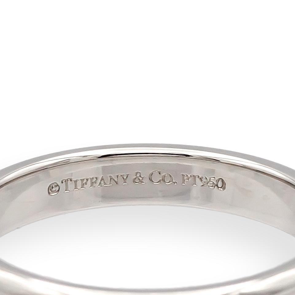 Tiffany & Co. Forever, bague d'alliance ajustée confortable en platine 3,0 mm, taille 5,5 en vente 2