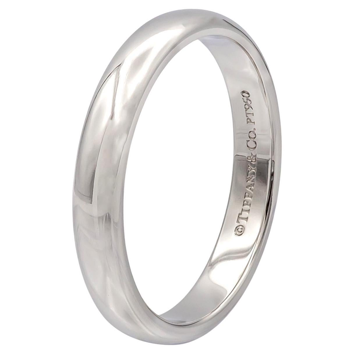 Tiffany & Co. Forever Platinum 3.0 mm Comfort Fit Wedding Band Ring Size 5.5