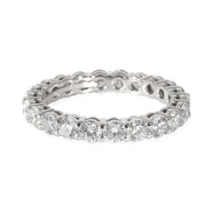 TIFFANY & Co. Forever Platinum 3mm Full Circle Diamond Embrace Band Ring 7