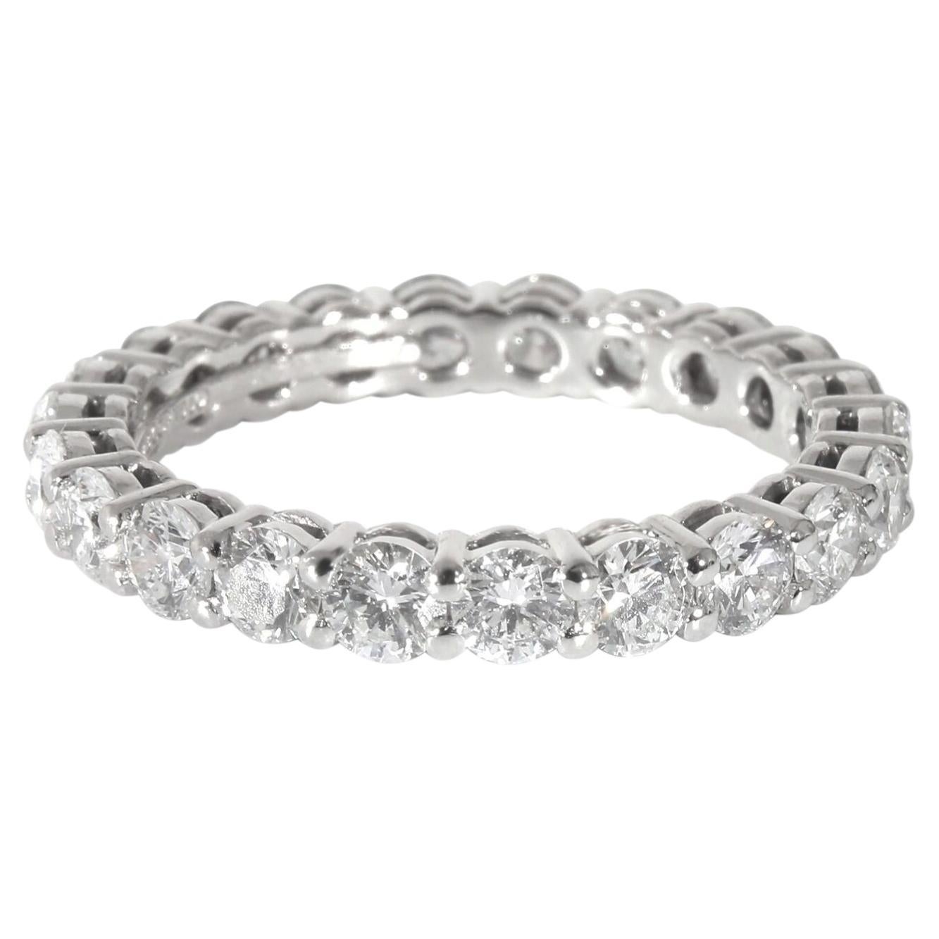 TIFFANY & Co. Forever Platinum 3mm Full Circle Diamond Embrace Band Ring 7