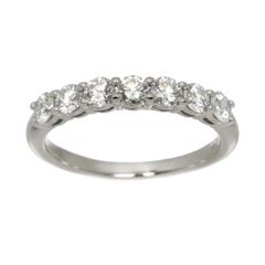 TIFFANY & Co. Forever Platinum 3mm Half Circle Diamond Embrace Band Ring 5