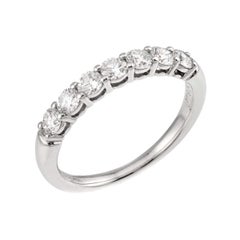 TIFFANY & Co. Forever Platinum 3mm Half Circle Diamond Embrace Band Ring 6