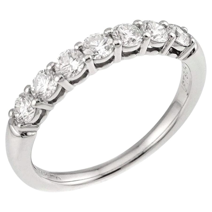 TIFFANY & Co. Forever Platinum 3mm Half Circle Diamond Embrace Band Ring 6
