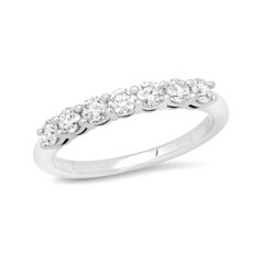 TIFFANY & Co. Forever Platinum 3mm Half Circle Diamond Embrace Band Ring 7.5 New