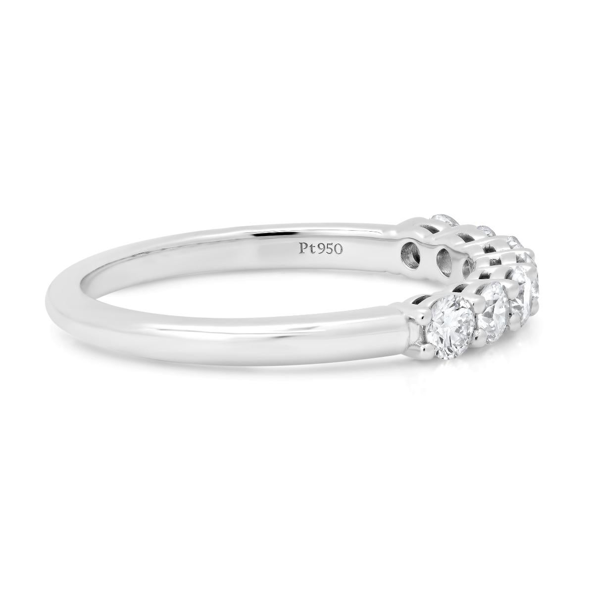 TIFFANY & Co. Für immer Platin 3mm Halbkreis Diamant Embrace Band Ring 7,5 Neu Damen im Angebot