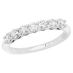 TIFFANY & Co. Forever Platinum 3mm Half Circle Diamond Embrace Band Ring 7.5 New