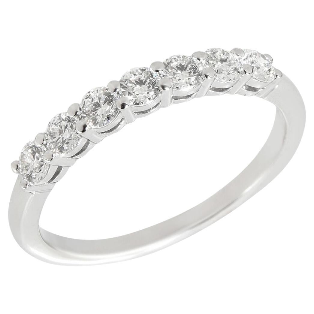 TIFFANY & Co. Forever Platinum 3mm Half Circle Diamond Embrace Band Ring 7.5 New