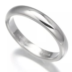 TIFFANY & Co. Forever Platinum 3mm Lucida Wedding Band Ring 4.5