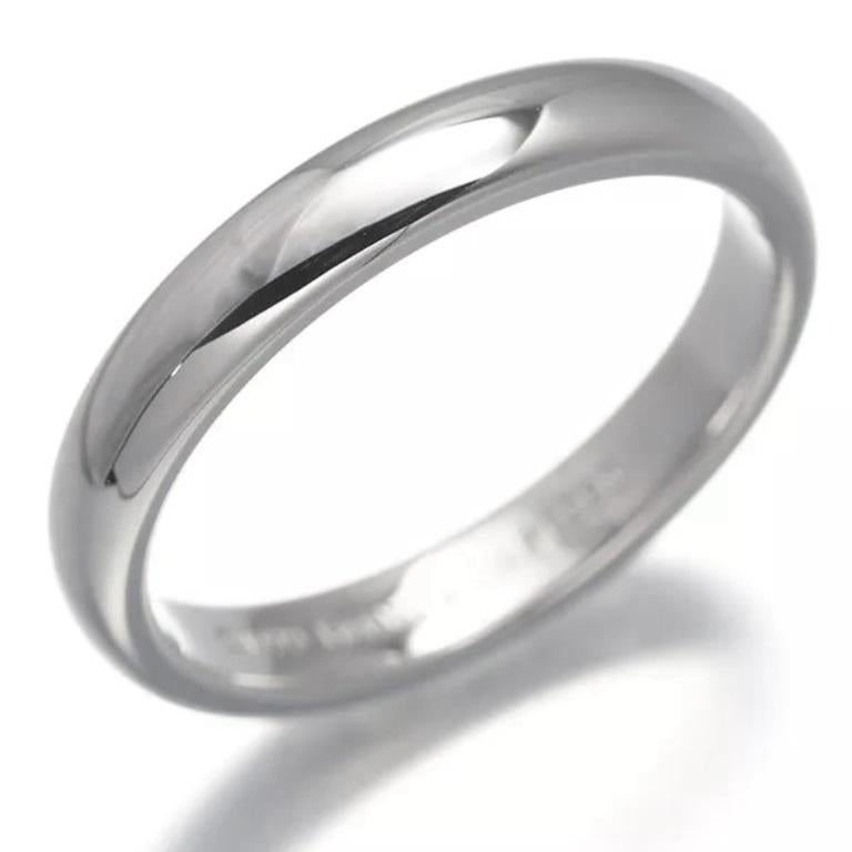 TIFFANY & Co. Forever Alianza de Platino 3mm Lucida 4.5 en Nuevo estado para la venta en Los Angeles, CA