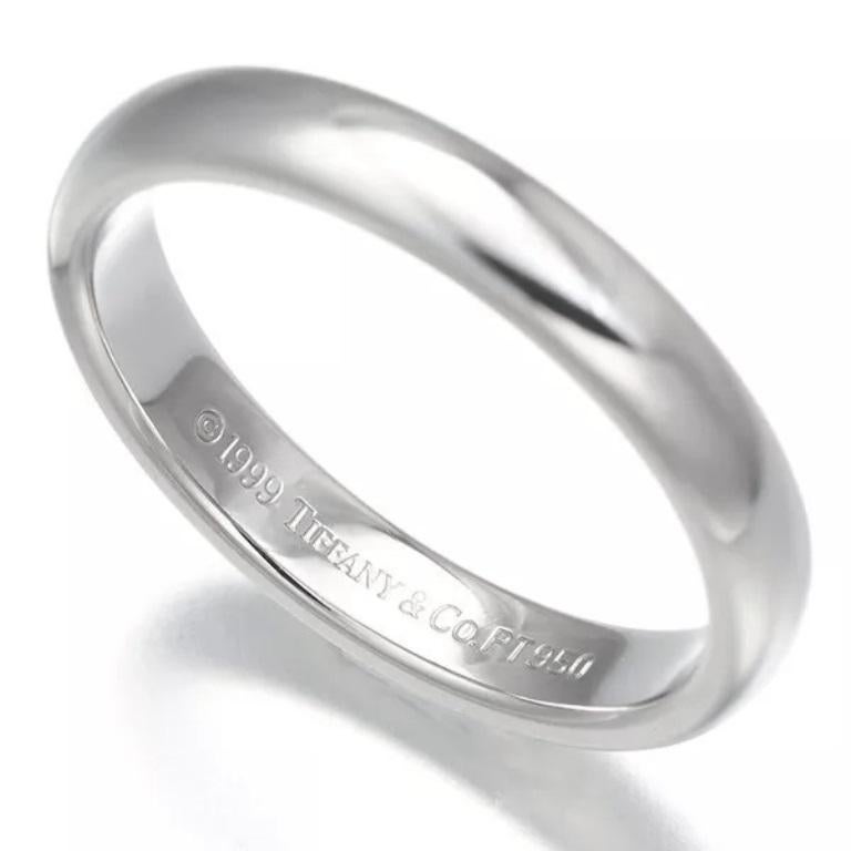 De las mujeres TIFFANY & Co. Forever Alianza de Platino 3mm Lucida 4.5 en venta