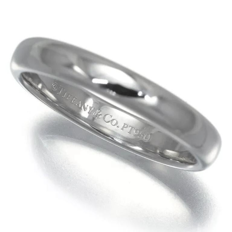 TIFFANY & Co. Forever Platinum 3mm Lucida Wedding Band Ring 5

Metal: Platinum
Size: 5
Band Width: 3mm
Hallmark: ©TIFFANY&Co. PT950
Condition: New, comes with Tiffany pouch and box 
Tiffany price: $1,390

Authenticity Guaranteed