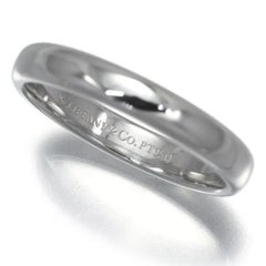 TIFFANY & Co. Forever Platinum 3mm Lucida Wedding Band Ring 5 New