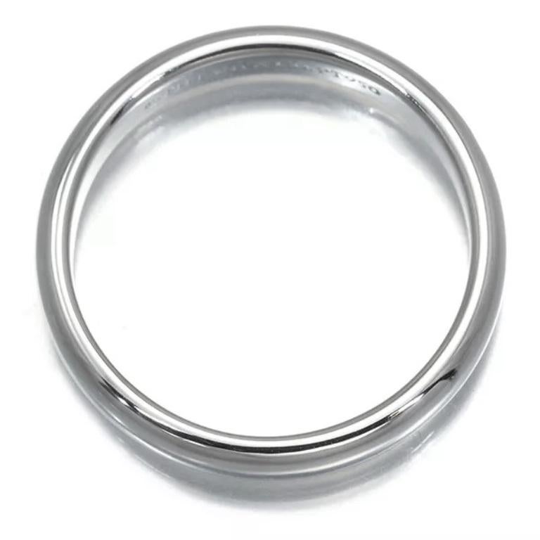 TIFFANY & Co. Forever Platinum 3mm Lucida Wedding Band Ring 5 New For Sale 1