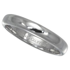 TIFFANY & Co. Forever Platinum 3mm Lucida Wedding Band Ring 5 New