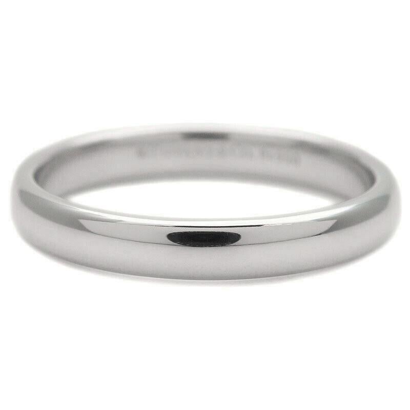 Women's TIFFANY & Co. Forever Platinum 3mm Lucida Wedding Band Ring 7.5 For Sale