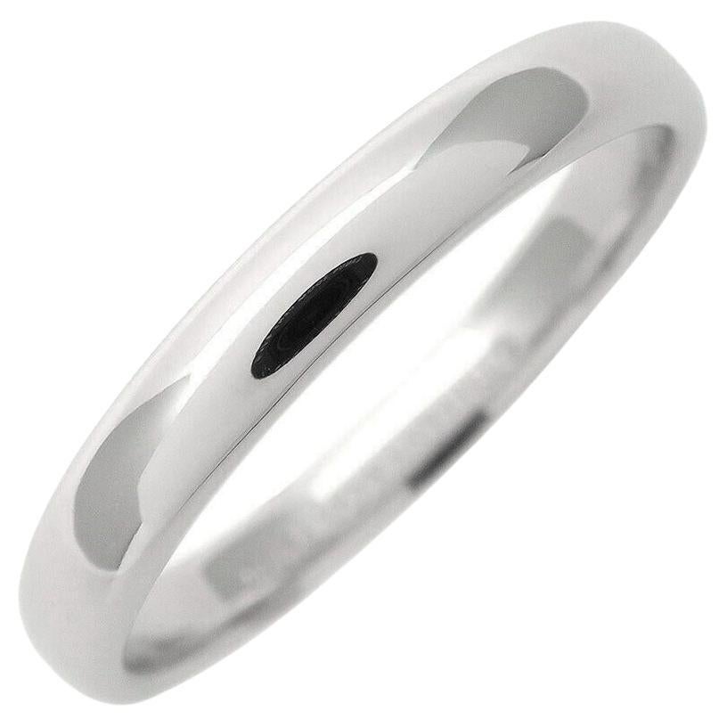 TIFFANY & Co. Forever Platinum 3mm Lucida Wedding Band Ring 7.5 For Sale