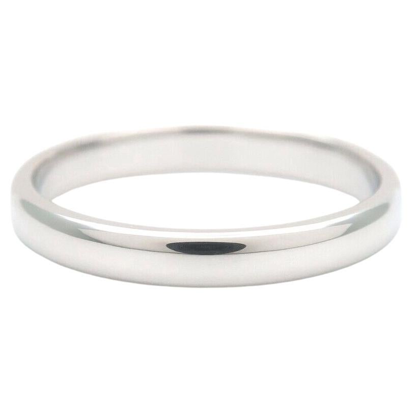 Tiffany & Co. Forever Platinum 3mm Lucida Wedding Band Ring 8.5 For Sale