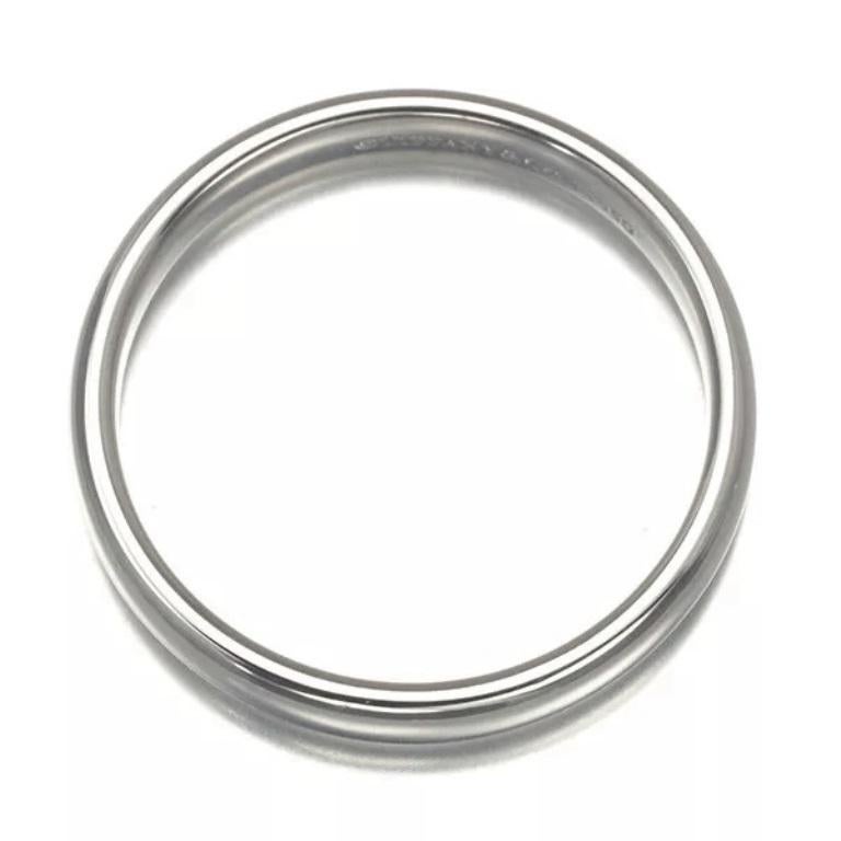 TIFFANY & Co. Forever Platinum 3mm Lucida Wedding Band Ring 9 Pour femmes en vente