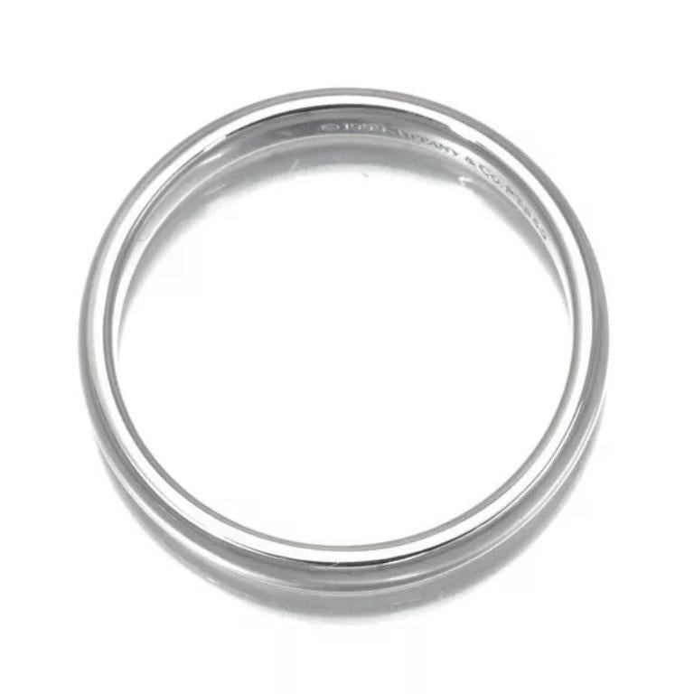 TIFFANY & Co. Für immer Platin 3mm Lucida Hochzeit Band Ring 9 Neu Damen im Angebot