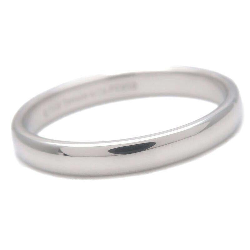 Women's TIFFANY & Co. Forever Platinum 3mm Lucida Wedding Band Ring 9.5 For Sale