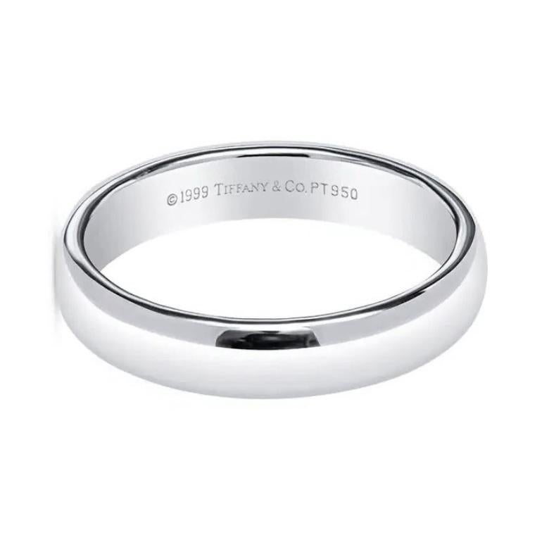 TIFFANY & Co. Forever Platin 4,5 mm Lucida Ehering 10 für Damen oder Herren im Angebot
