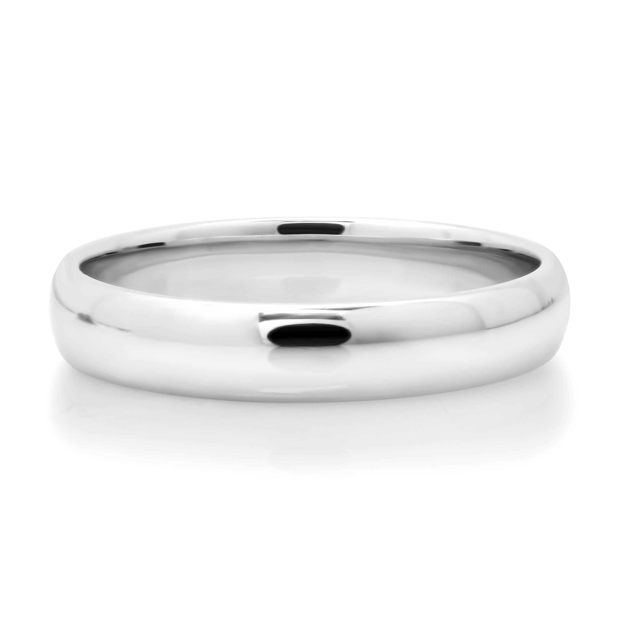 TIFFANY & Co. Forever Platinum 4.5mm Lucida Wedding Band Ring 11.5 Men's In Excellent Condition For Sale In Los Angeles, CA