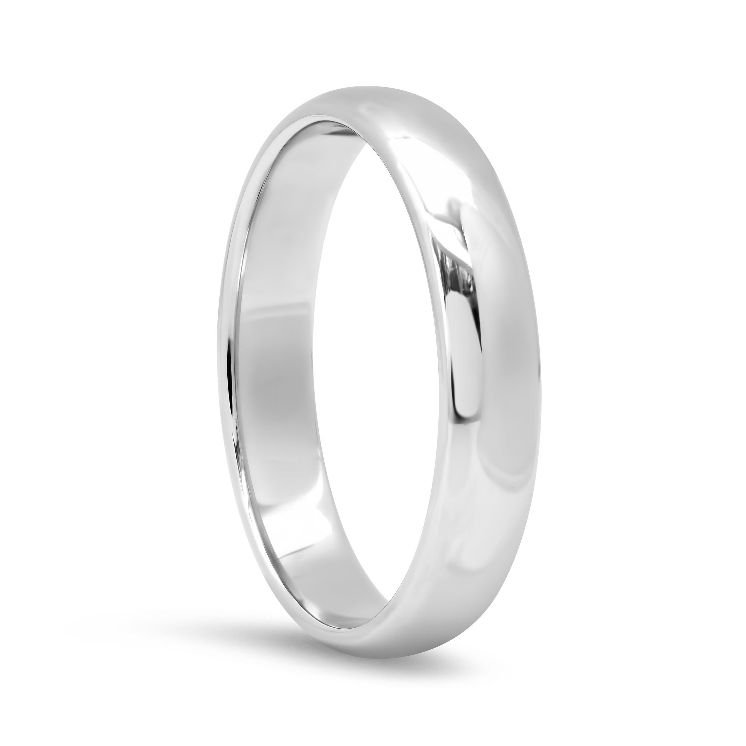 TIFFANY & Co. Forever Platinum 4.5mm Lucida Wedding Band Ring 11.5 Men's For Sale 1