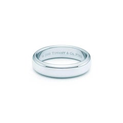 TIFFANY & Co. Forever Platinum 4.5mm Lucida Wedding Band Ring 11.5 Men's New