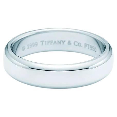 TIFFANY 
Co. Forever Platinum 4.5mm Lucida Wedding Band Ring 11.5 Men
s New en vente