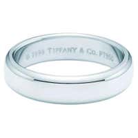 PT950 Tiffany and Co. LOGO band. Platinum Tiffany Company wedding band.