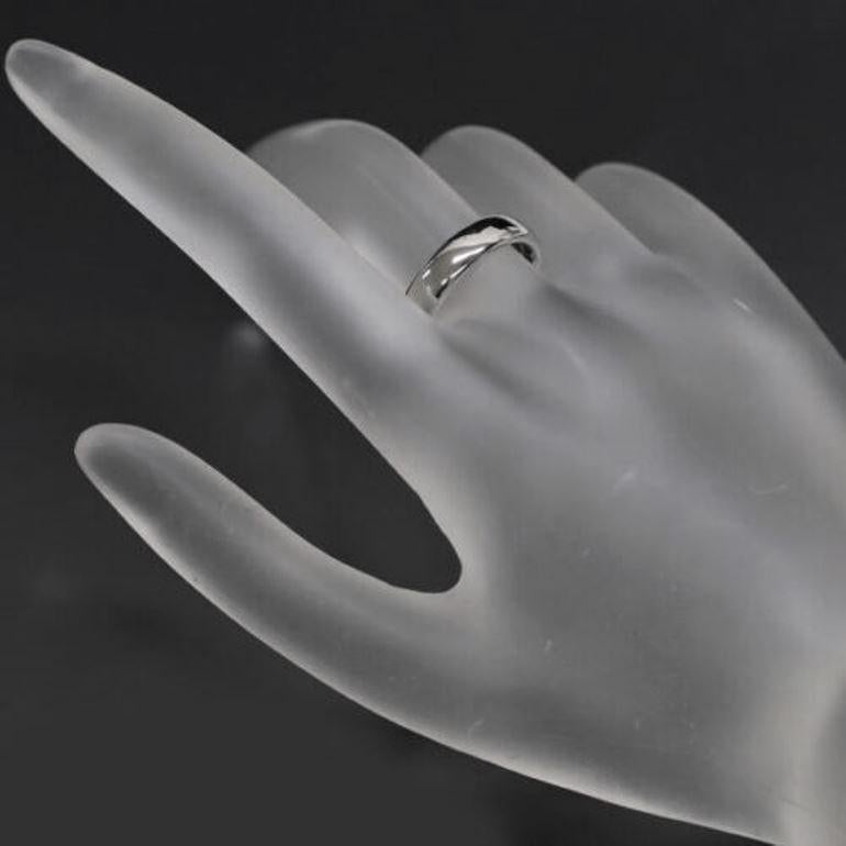 TIFFANY & Co. Forever Platinum 4.5mm Lucida Wedding Band Ring 7 In Excellent Condition For Sale In Los Angeles, CA