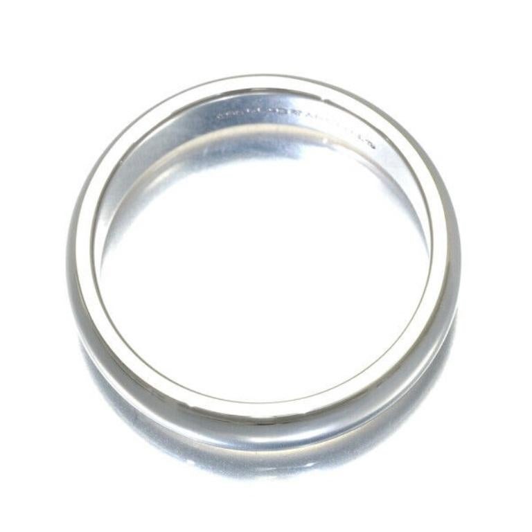 TIFFANY & Co. Forever Platinum 4.5mm Lucida Wedding Band Ring 7 For Sale 1