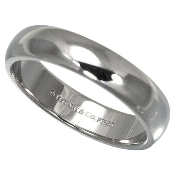 TIFFANY & Co. Forever Platinum 4.5mm Lucida Wedding Band Ring 7