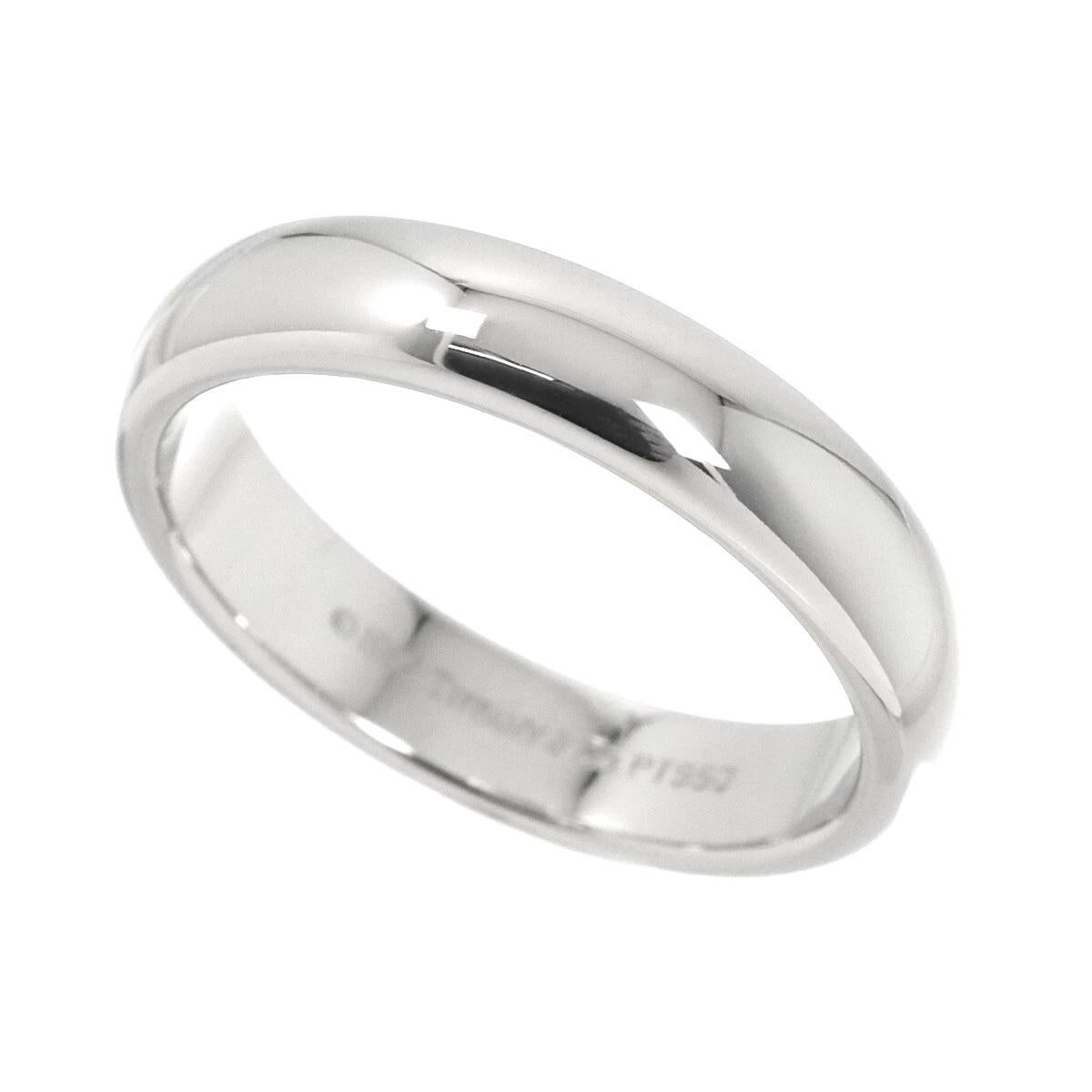 TIFFANY & Co. Forever Platinum 4.5mm Lucida Wedding Band Ring 7.5 New Unisexe en vente