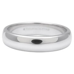 TIFFANY & Co. Forever Platinum 4.5mm Lucida Wedding Band Ring 7.5 New