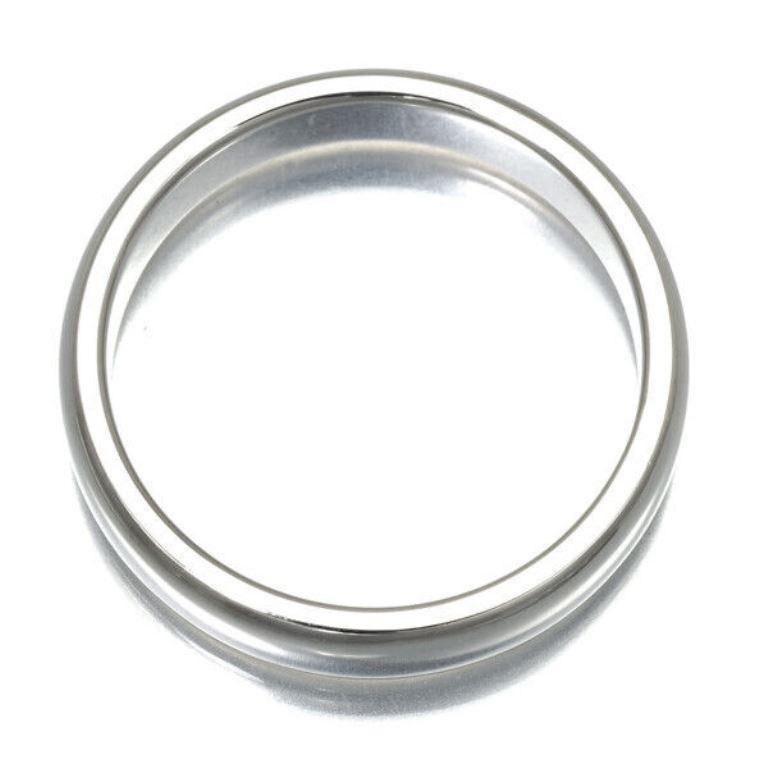 Women's or Men's TIFFANY & Co. Forever Platinum 4.5mm Lucida Wedding Band Ring 8.5 For Sale