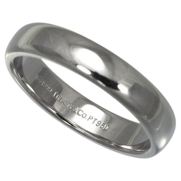 TIFFANY & Co. Forever Platinum 4.5mm Lucida Wedding Band Ring 8.5 For Sale