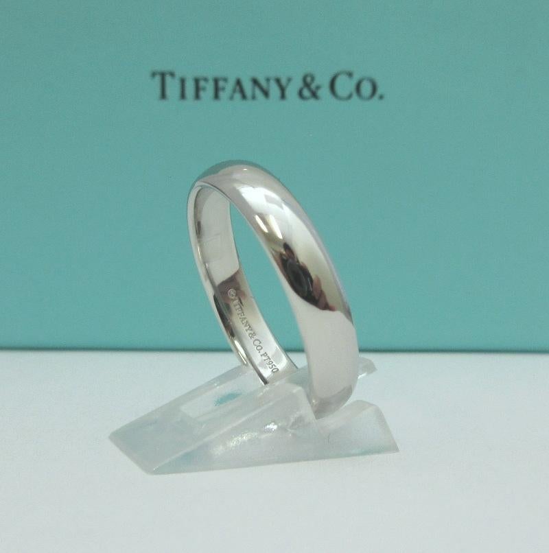 TIFFANY & Co. Forever Platinum 4.5mm Lucida Wedding Band Ring 11.5 For Sale 2