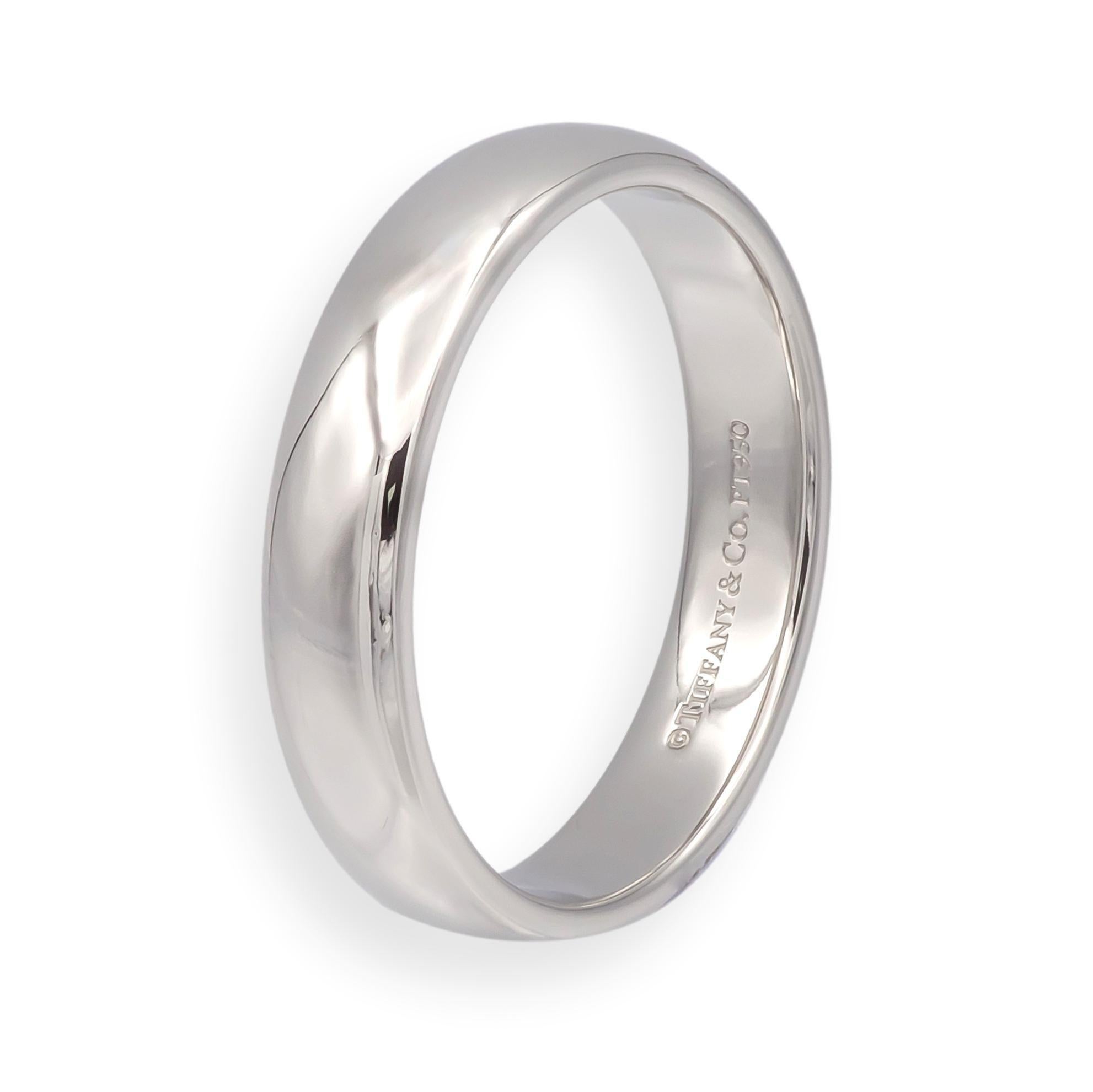 Tiffany & Co. Forever Platin 4.4 mm Ehering Größe 8,5, in Karton enthalten im Angebot 2