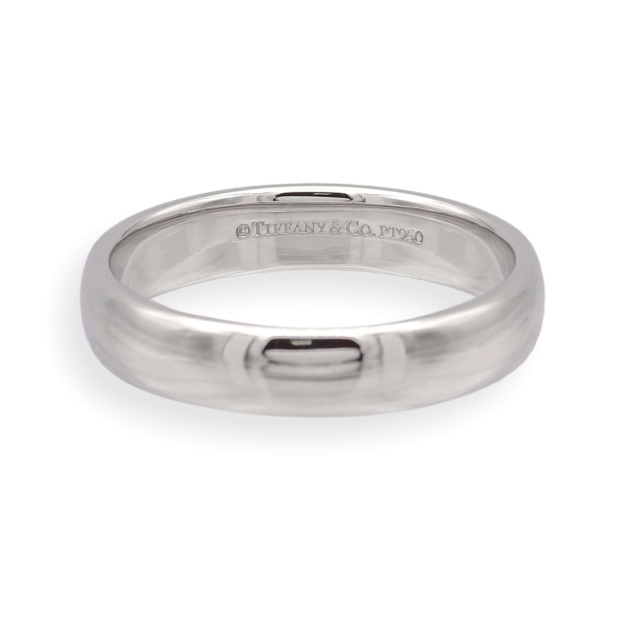 Tiffany & Co. Forever Platin 4.4 mm Ehering Größe 8,5, in Karton enthalten im Angebot 3