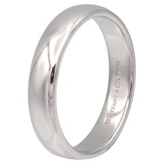 Tiffany & Co. Forever Platinum 4.4mm Wedding Band Ring Size 8.5, Box Included