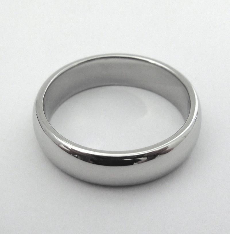 TIFFANY & Co. Forever Platinum 6mm Lucida Wedding Band Ring 10 en vente 2
