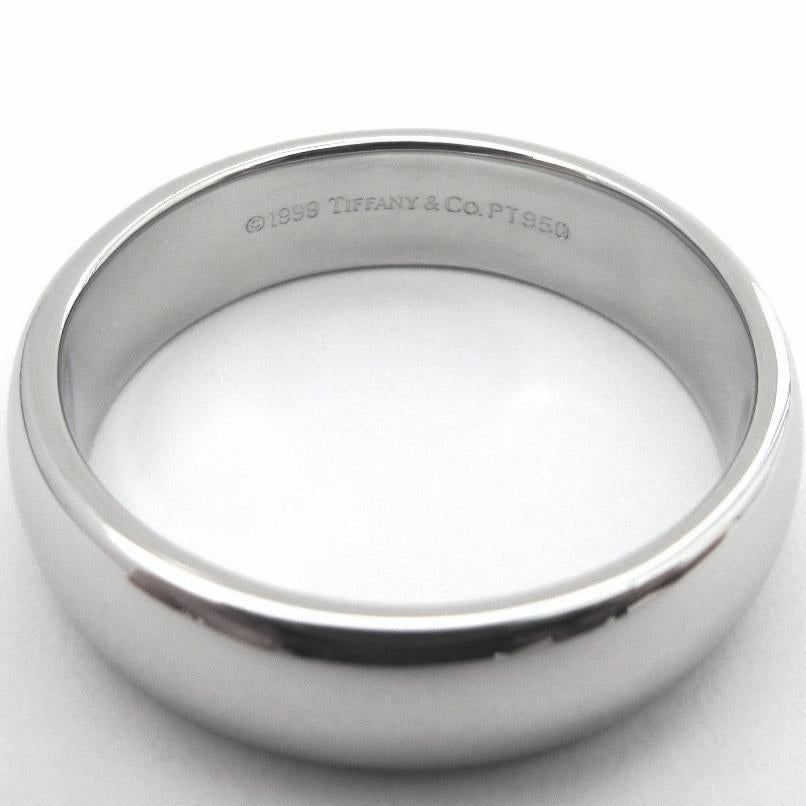 TIFFANY & Co. Forever Platinum 6mm Lucida Wedding Band Ring 10 en vente 4