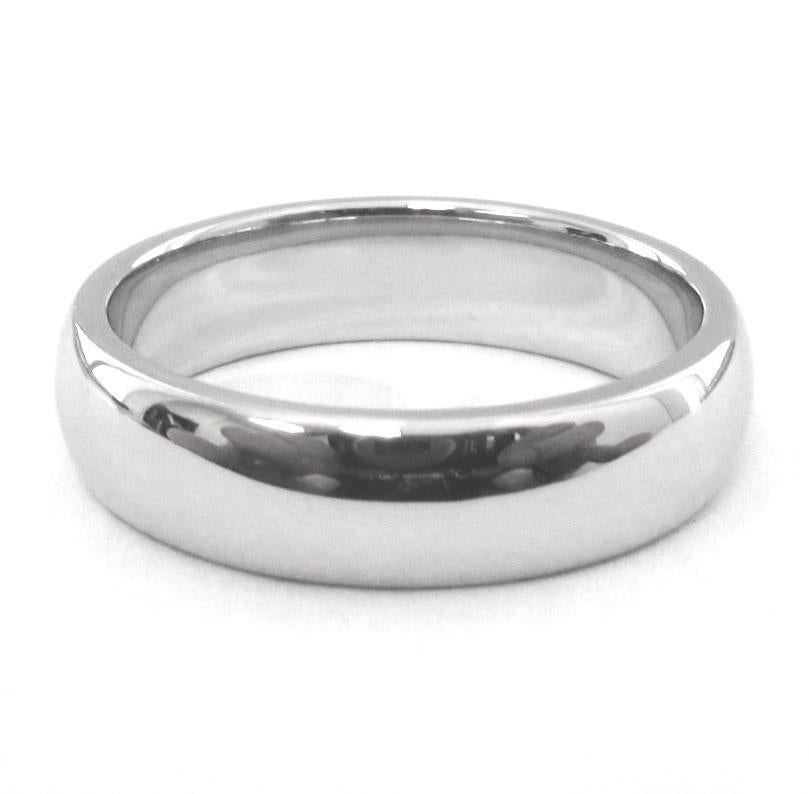Women's or Men's TIFFANY & Co. Forever Platinum 6mm Lucida Wedding Band Ring 10.5 For Sale