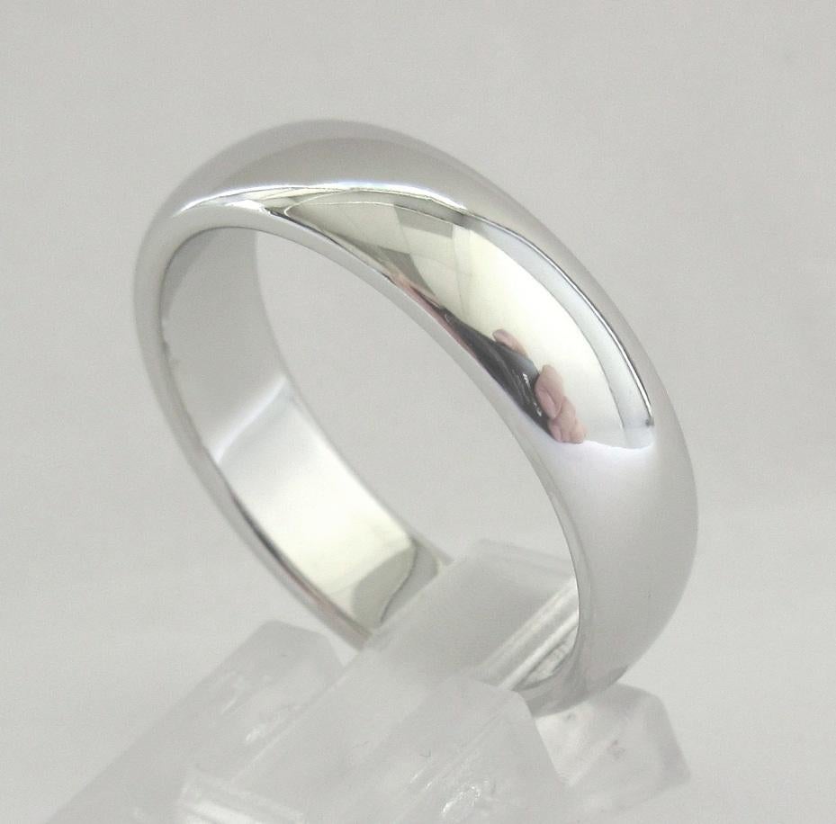 Men's TIFFANY & Co. Forever Platinum 6mm Lucida Wedding Band Ring 11 For Sale